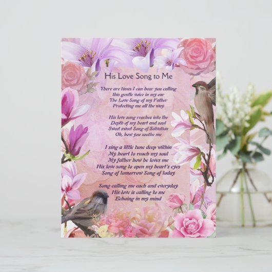 Seine Liebe Song zu mir Floralfarben (Stehend Vorderseite)