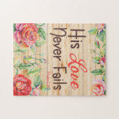 Seine Liebe Versage nie Christliche Blüten Puzzle (Horizontal)