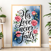 Seine Liebe Versage nie Christliche Wall Art Print Poster