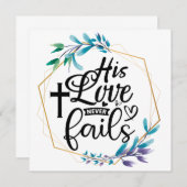 Seine Liebe Versage nie Dankeskarte (Vorne/Hinten)