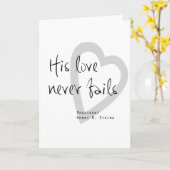 seine Liebe versage nie ein Zitat von Wimpern Karte (Gelbe Blume)