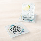 Seine Liebe Versage nie Glasuntersetzer (Schrägansicht)