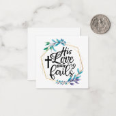 Seine Liebe Versage nie Mitteilungskarte (Vorderseite/Rückseite Beispiel)