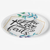 Seine Liebe Versage nie Pappteller (Schrägansicht)