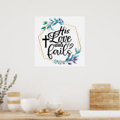 Seine Liebe Versage nie Poster (Küche)