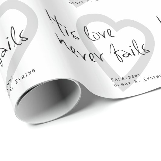 seine Liebe versage niemals, wenn er von einem Aug Geschenkpapier (Rolleneckpunkt)