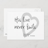 seine Liebe versage niemals, wenn er von einem Aug Postkarte (Vorne/Hinten)