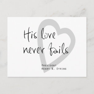 seine Liebe versage niemals, wenn er von einem Aug Postkarte