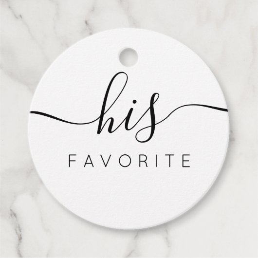 Seine Lieblings-С alligraphische Gefallen Geschenk Geschenkanhänger (Vorderseite)