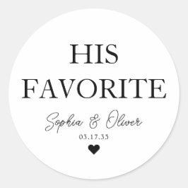 SEINE LIEBLINGSGÄSTE Dessert Candy Bar Herz Gastge Runder Aufkleber