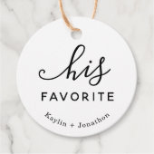 "Seine Lieblingshochzeit" Geschenkanhänger (Vorderseite)