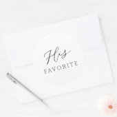 Seine Lieblingsskriptkalligraphie Runder Aufkleber (Umschlag)