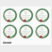 Seine Lieblingsweihnachtsfeier Red Classic R Runder Aufkleber (Blatt)