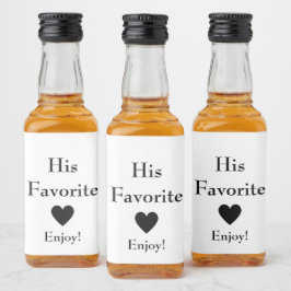 Seine liebste Gastgeschenk Hochzeit Alkoholflaschenetikett