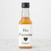 Seine liebste Gastgeschenk Hochzeit Alkoholflaschenetikett (Vorderseite)