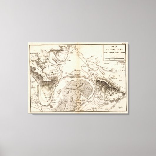 Seine, l'Oise Leinwanddruck (Vorderseite)