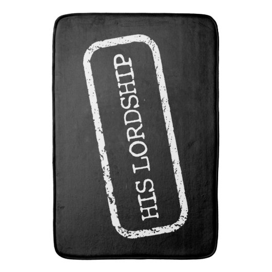 "SEINE LORDSHIP" BADEMATTE (Vorderseite Vertikal)