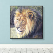 "Seine Majestät" 14" x 14" Leinenschrift Leinwanddruck (Insitu (Holzboden))