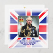 Seine Majestät König Charles III Einladung (Vorne/Hinten)