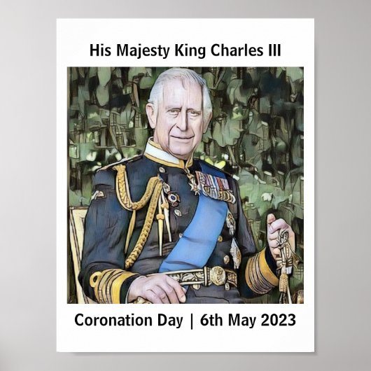 Seine Majestät König Karl III. Poster (Vorne)