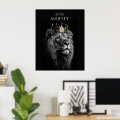 Seine Majestät - Regal Lion Crown Poster (Heimbüro)