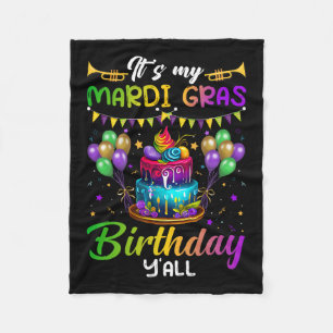 Seine Mardi Gras Geburtstag Yall Mardi Gras Happy  Fleecedecke