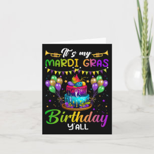 Seine Mardi Gras Geburtstag Yall Mardi Gras Happy  Karte