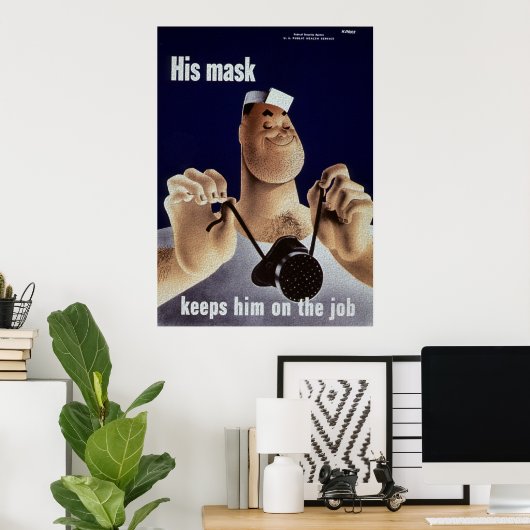 Seine Maske Poster (Heimbüro)