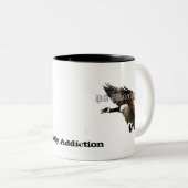 Seine meine Sucht-Tasse Zweifarbige Tasse (VorderseiteRechts)