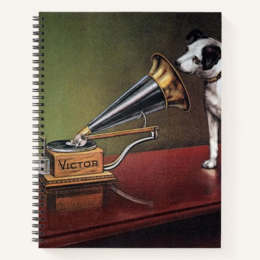 Seine Meisterstimme Vintag Notizblock (Vorderseite)