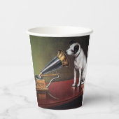 Seine Meisterstimme Vintag Pappbecher (Rückseite)