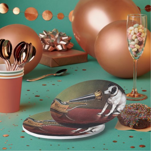 Seine Meisterstimme Vintag Pappteller (Multi)