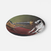 Seine Meisterstimme Vintag Pappteller (Schrägansicht)