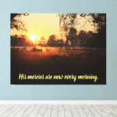 Seine Merces sind jeden Morgen neu Leinwanddruck (Insitu (Holzboden))