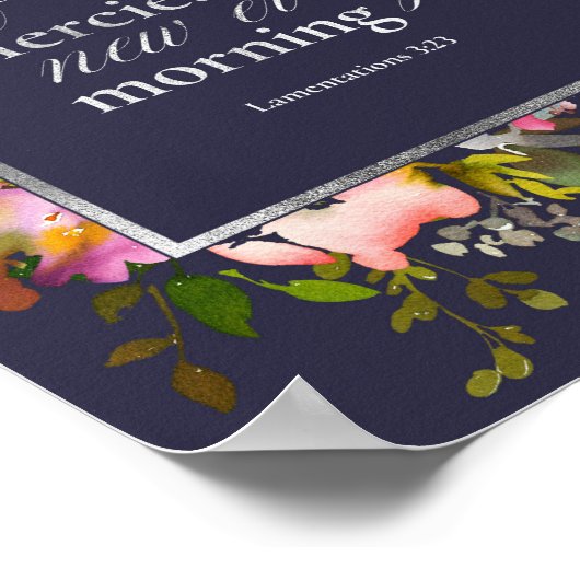 Seine Merces sind jeden Morgen neu Poster (Ecke)