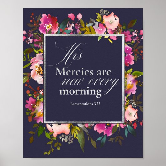Seine Merces sind jeden Morgen neu Poster (Vorne)