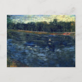 Seine mit einem Ruderboot, Van Gogh Fine Art Postkarte (Vorderseite)