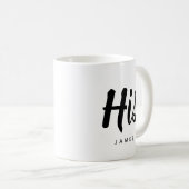 Seine | Moderne Typografie Personalisierbare Kaffe Kaffeetasse (VorderseiteRechts)