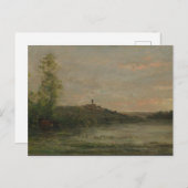 Seine Morning Charles-François Daubigny Print Postkarte (Vorne/Hinten)