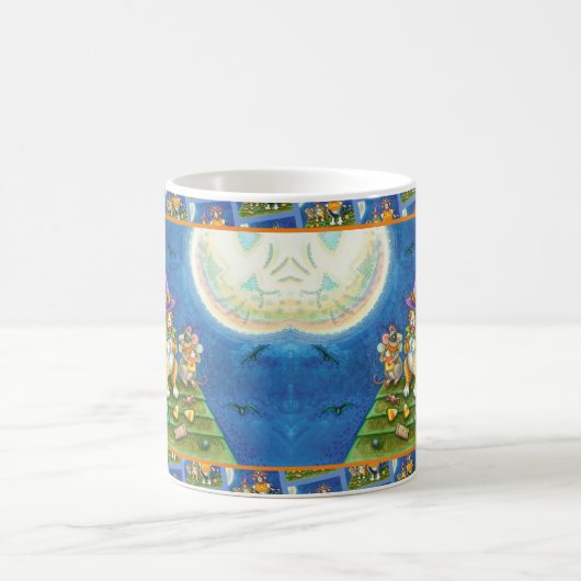 SEINE N' FITZ KATZEN, TRICK ODER BEHANDELN FUNNY H KAFFEETASSE (Mittel)