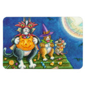 SEINE N' FITZ KATZEN, TRICK ODER BEHANDELN FUNNY H MAGNET (Horizontal)