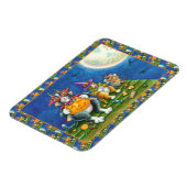 SEINE N' FITZ KATZEN, TRICK ODER BEHANDELN FUNNY H MAGNET (Linke Seite)