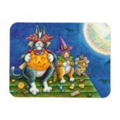 SEINE N' FITZ KATZEN, TRICK ODER BEHANDELN FUNNY H MAGNET (Horizontal)