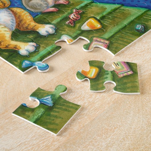 SEINE N' FITZ KATZEN, TRICK ODER BEHANDELN FUNNY H PUZZLE (Seite)