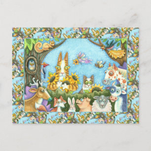 SEINE N' FITZ KATZEN UND MENAGERIE DER FREUNDE, FU POSTKARTE