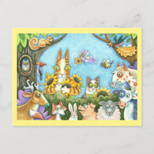 SEINE N' FITZ KATZEN UND MENAGERIE DER FREUNDE, FU POSTKARTE