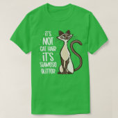 Seine nicht-Katze Hass seinen siamesischen Glitzer T-Shirt (Design vorne)