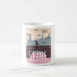 Seine, Paris, Françoise, Reiseplakat Kaffeetasse