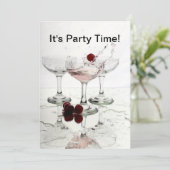 Seine Party-Zeit Einladung (Stehend Vorderseite)