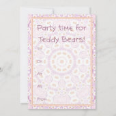 Seine Party-Zeit für Teddy Bears Invite Einladung (Rückseite)